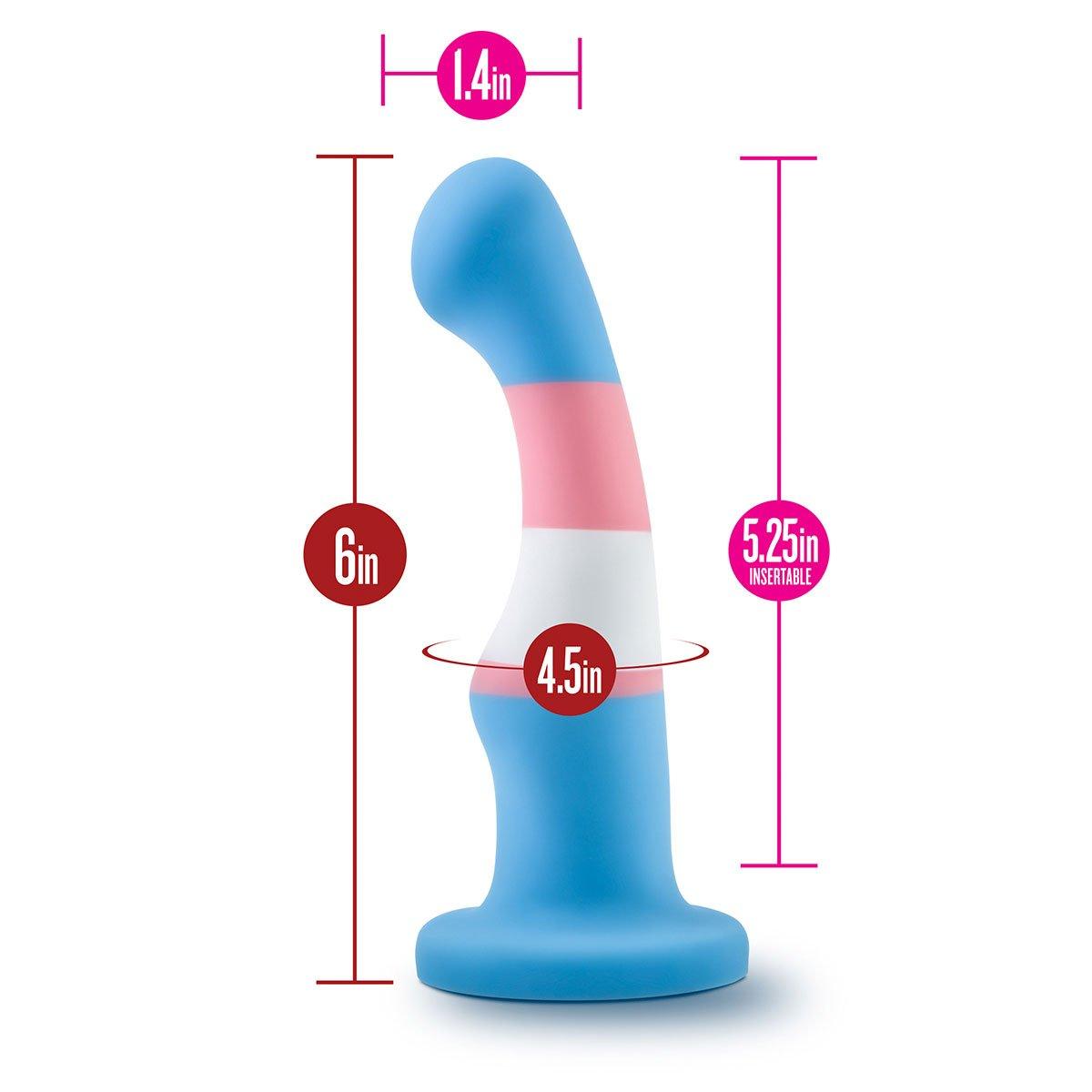 Avant Pride P2 True Blue 6-Inch Silicone Dildo - Buy At Luxury Toy X - Free 3-Day Shipping