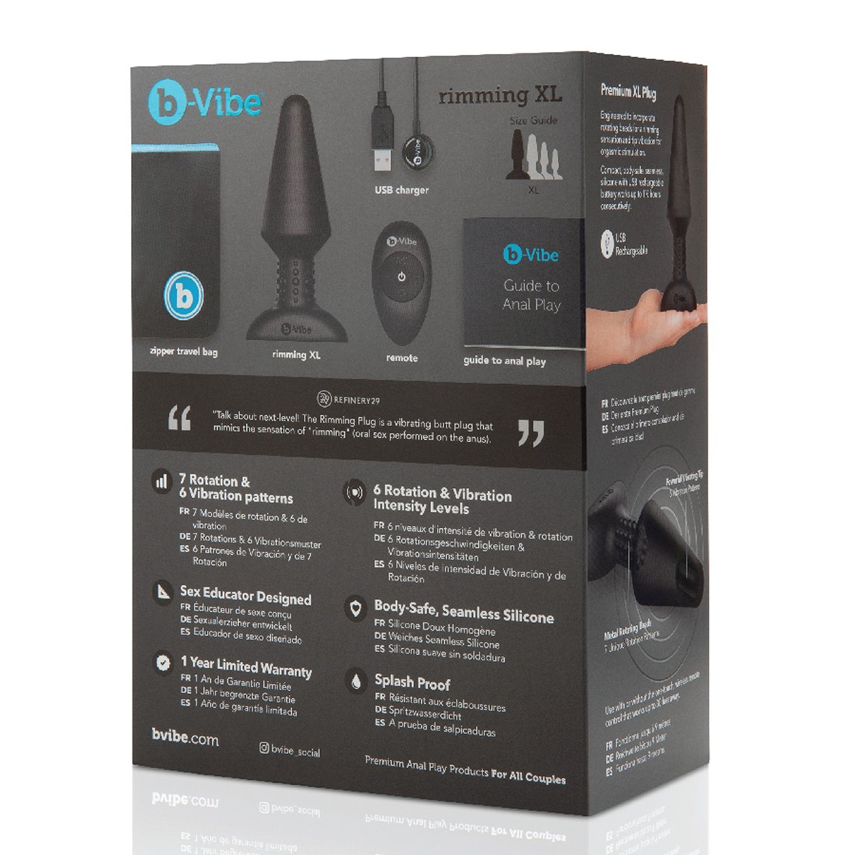B-Vibe Rimming Plug XL - Buy At Luxury Toy X - Free 3-Day Shipping