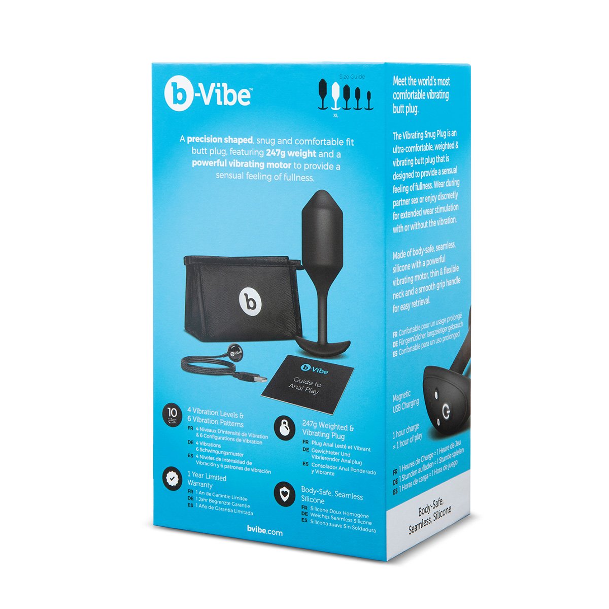 B-Vibe Snug Plug Vibrating XL - Buy At Luxury Toy X - Free 3-Day Shipping