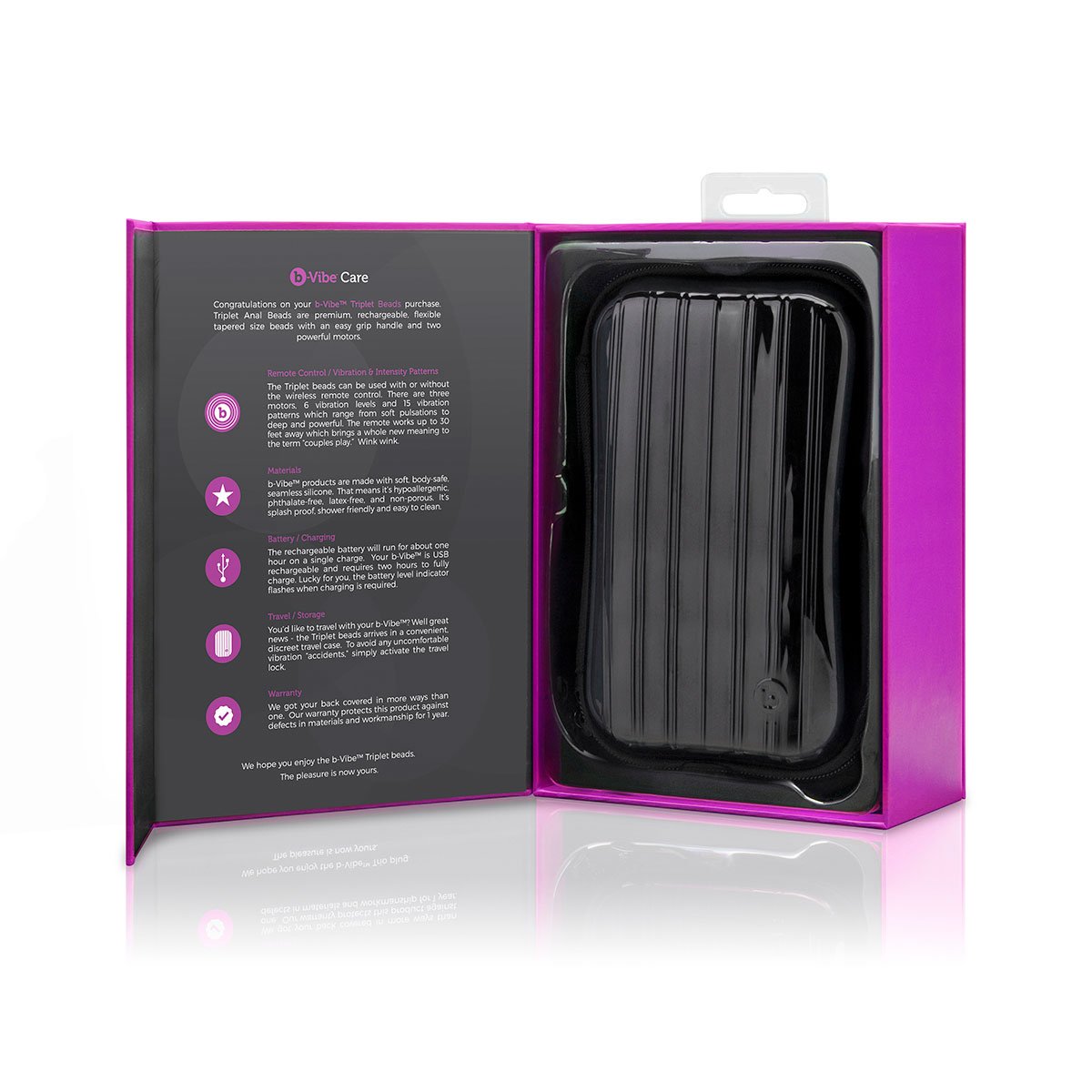 B-Vibe Triplet Beads - Buy At Luxury Toy X - Free 3-Day Shipping