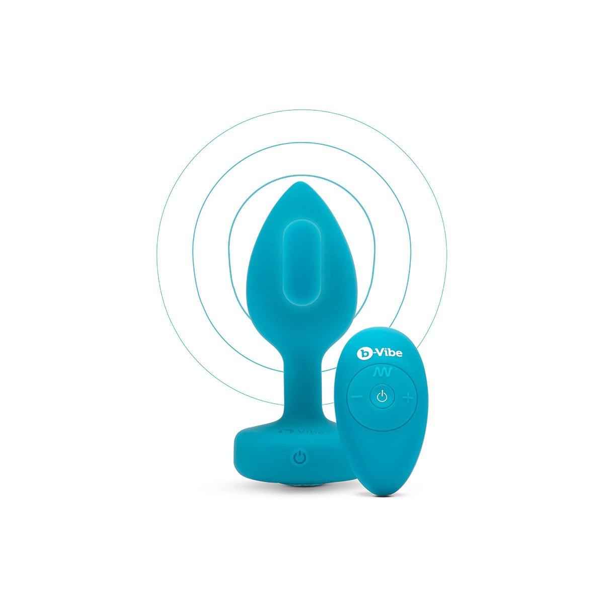 B-Vibe Vibrating Jewel Plug Small/Medium - Aqua - Buy At Luxury Toy X - Free 3-Day Shipping