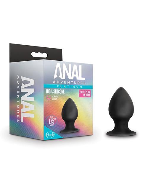 Blush Anal Adventures Platinum Silicone Anal Stout Plug - Black - Buy At Luxury Toy X - Free 3-Day Shipping