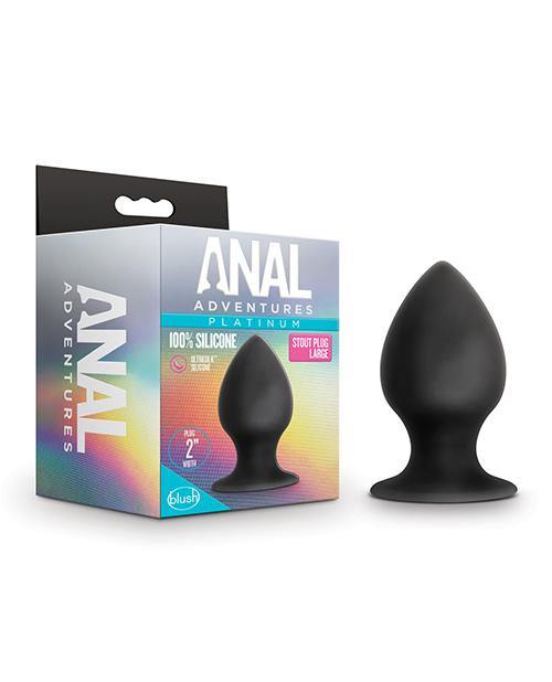 Blush Anal Adventures Platinum Silicone Anal Stout Plug - Black - Buy At Luxury Toy X - Free 3-Day Shipping