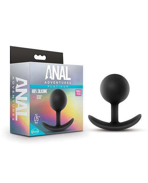 Blush Anal Adventures Platinum Silicone Vibra Plug - Black - Buy At Luxury Toy X - Free 3-Day Shipping