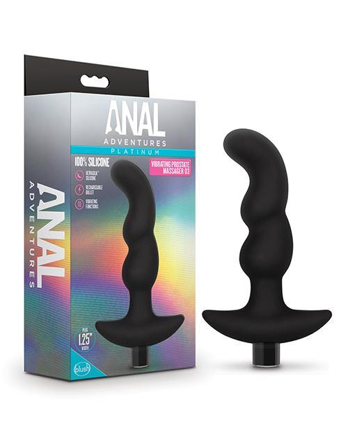 Blush Anal Adventures Platinum Silicone Vibrating Prostate Massager - Buy At Luxury Toy X - Free 3-Day Shipping