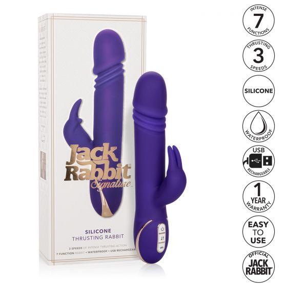 CalExotics Jack Rabbit Signature Silicone Thrusting Rabbit - Buy At Luxury Toy X - Free 3-Day Shipping