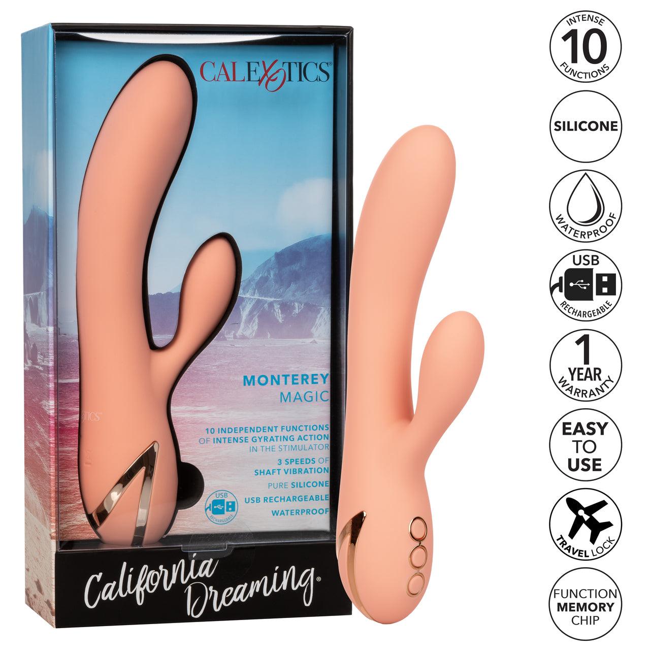 California Dreaming Monterey Magic Silicone Rechargeable Rabbit Vibrator - Buy At Luxury Toy X - Free 3-Day Shipping