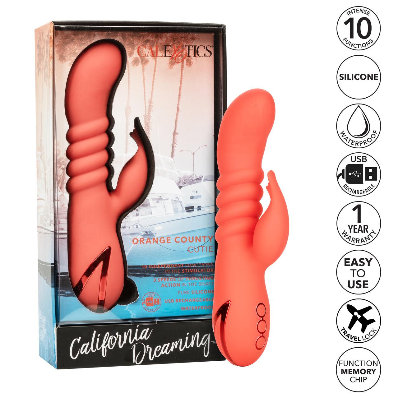 California Dreaming Orange County Cutie Rechargeable Silicone Vibrator - Buy At Luxury Toy X - Free 3-Day Shipping