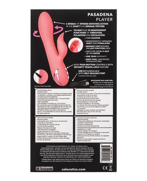 California Dreaming Pasadena Player Rechargeable Rotating Silicone Vibrator - Buy At Luxury Toy X - Free 3-Day Shipping