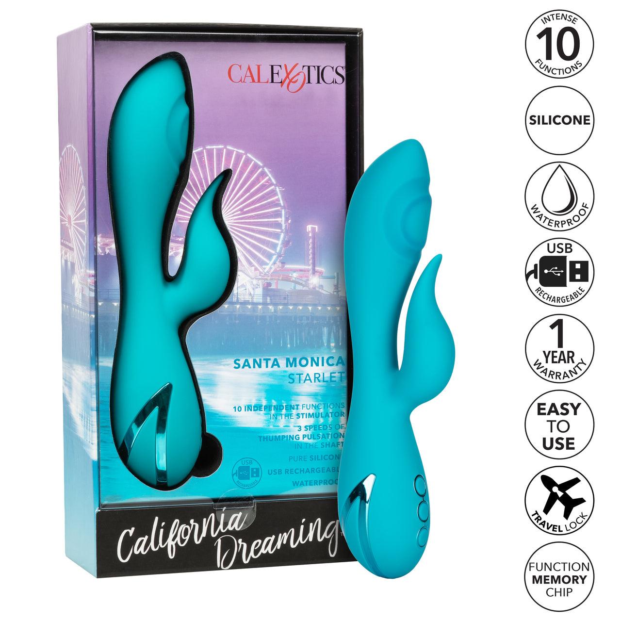 California Dreaming Santa Monica Starlet Rechargeable Silicone Thumping Vibrator - Buy At Luxury Toy X - Free 3-Day Shipping