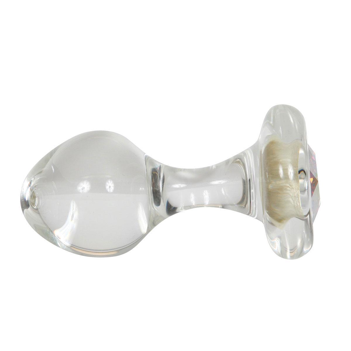 Crystal Delights Small Clear Plug - Aurora Borealis - Buy At Luxury Toy X - Free 3-Day Shipping