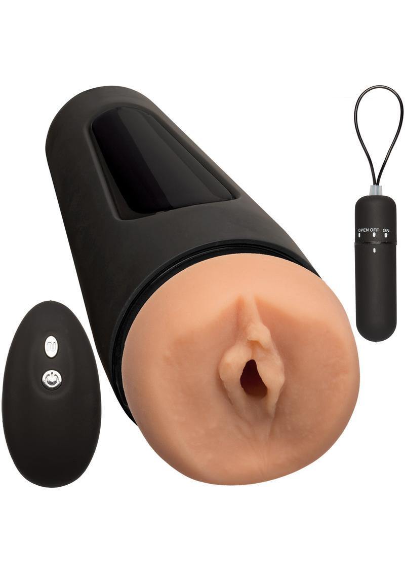 Doc Johnson Main Squeeze The Original Vibro Vibrating Bullet and Remote Control Pussy - Buy At Luxury Toy X - Free 3-Day Shipping