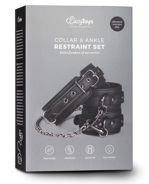 Easy Toys Faux Leather Collar & Anklecuff - Buy At Luxury Toy X - Free 3-Day Shipping