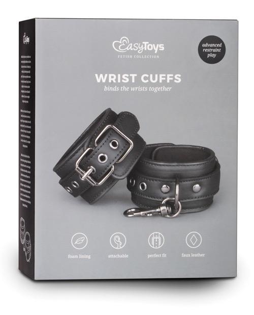 Easy Toys Faux Leather Handcuffs - Buy At Luxury Toy X - Free 3-Day Shipping