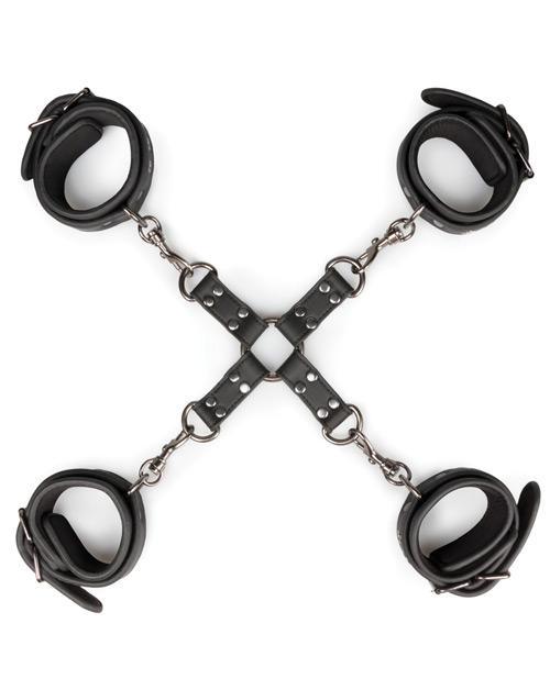 Easy Toys Faux Leather Hogtie With Hand & Ankle Cuffs - Buy At Luxury Toy X - Free 3-Day Shipping