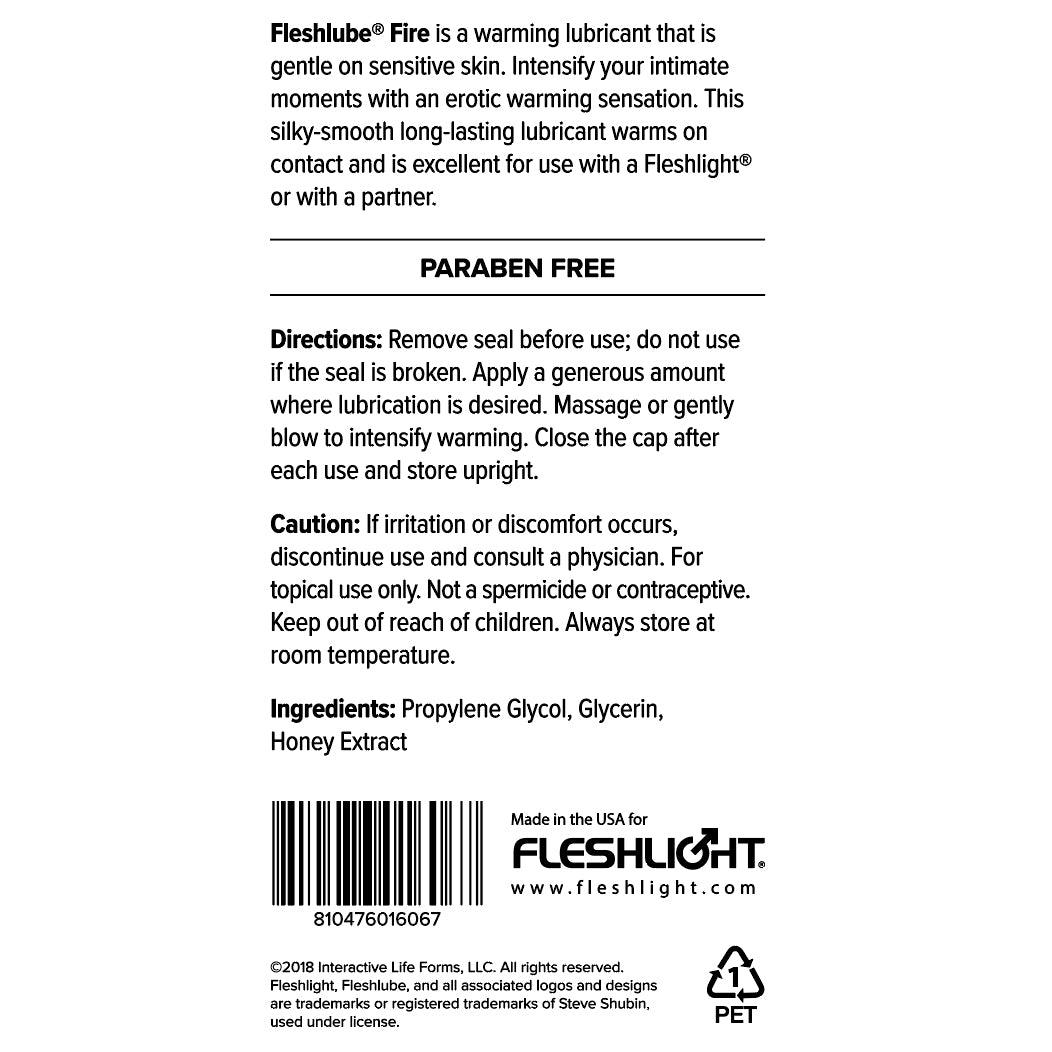 Fleshlube Fire 4oz - Buy At Luxury Toy X - Free 3-Day Shipping