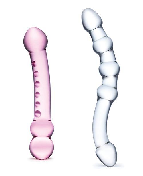 Glas 2 Pc Double Pleasure Glass Dildo Set - Buy At Luxury Toy X - Free 3-Day Shipping