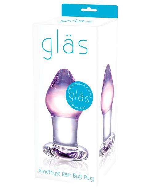 Glas Amethyst Rain Glass Butt Plug - Buy At Luxury Toy X - Free 3-Day Shipping