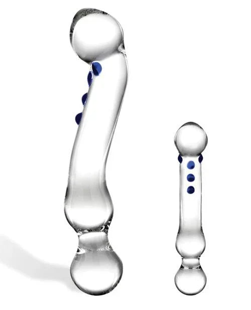 Curved G Spot Glass Dildo 6"
