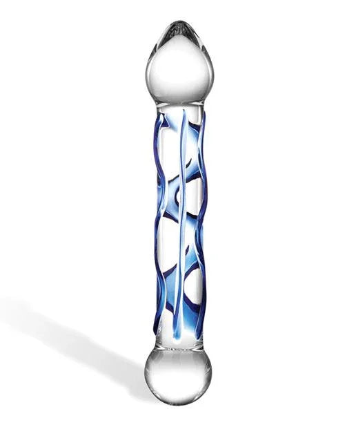 Tip Textured Glass Dildo