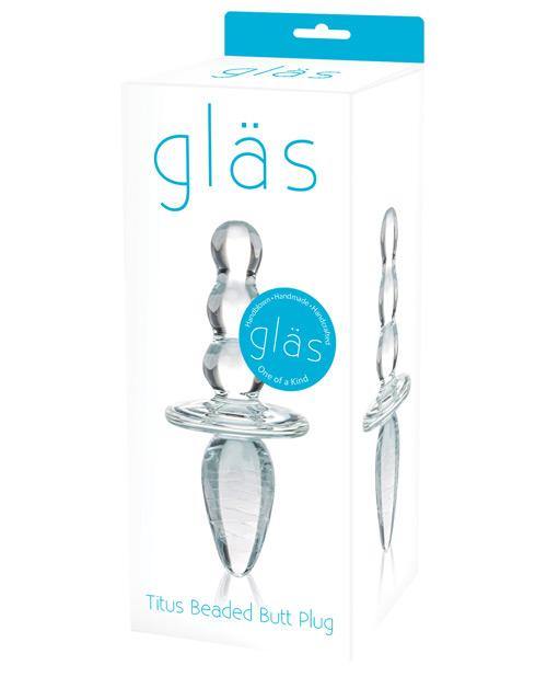 Glas Titus Beaded Glass Butt Plug - Buy At Luxury Toy X - Free 3-Day Shipping