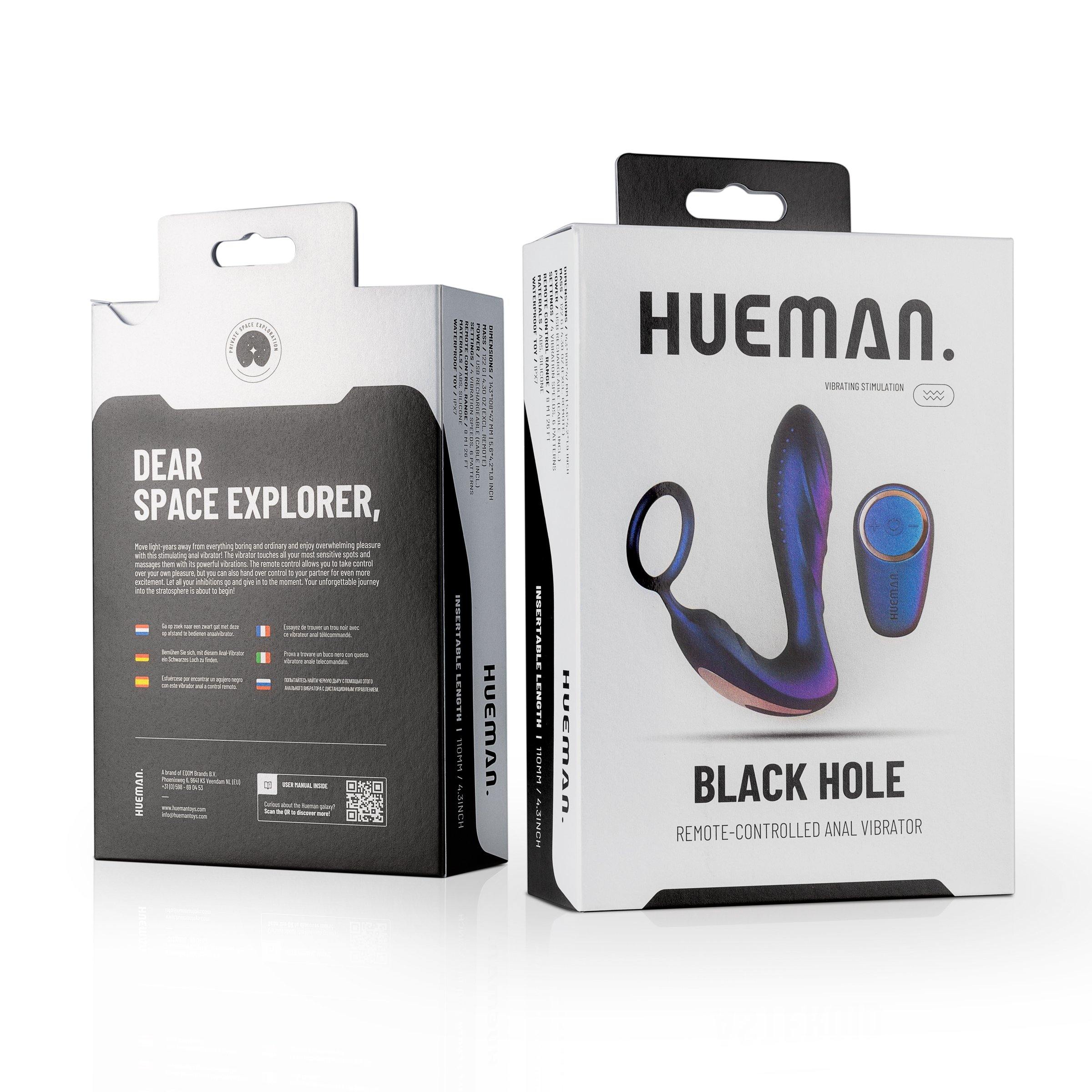 Hueman Black Hole Anal Vibrator With Penis Ring - Buy At Luxury Toy X - Free 3-Day Shipping