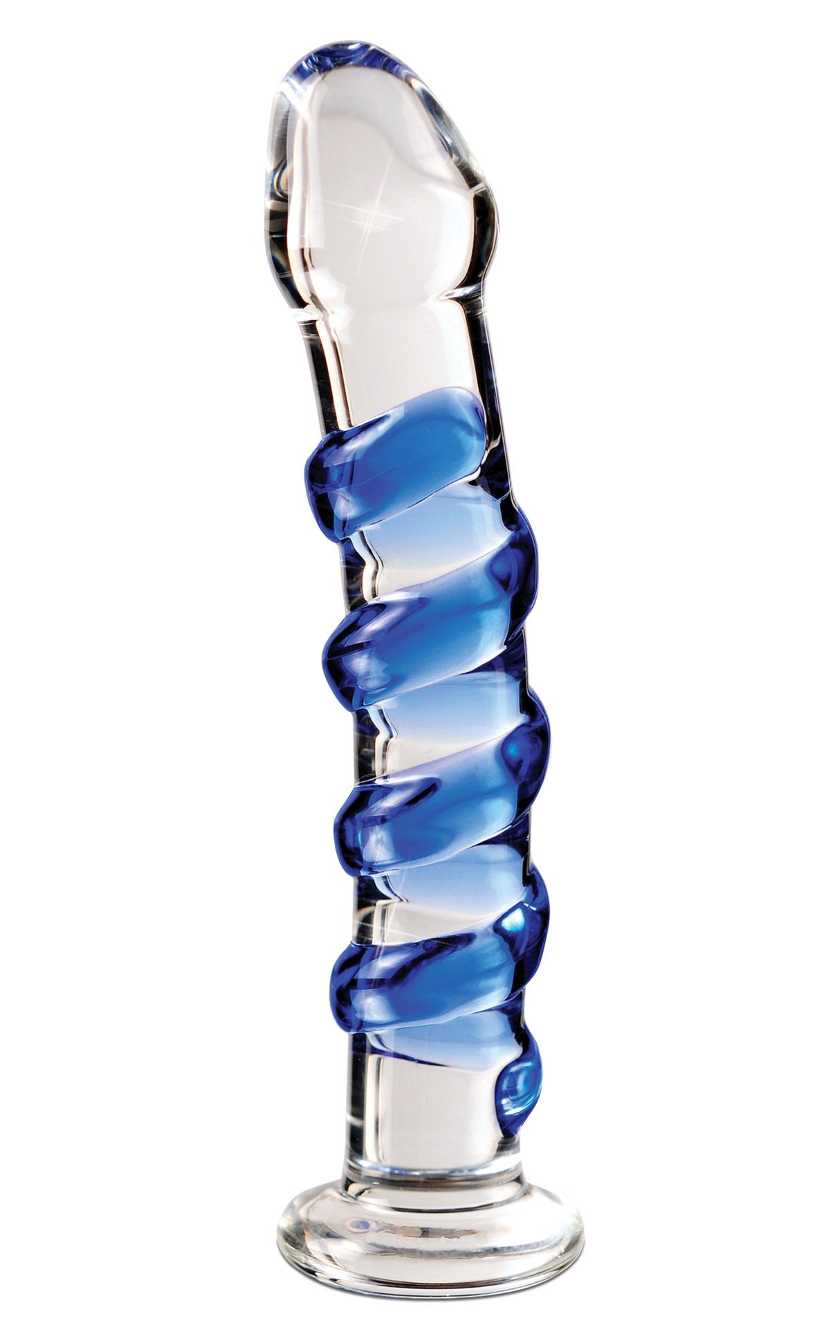 Icicles 05 Hand Blown Glass Blue Spiral Dildo - Buy At Luxury Toy X - Free 3-Day Shipping
