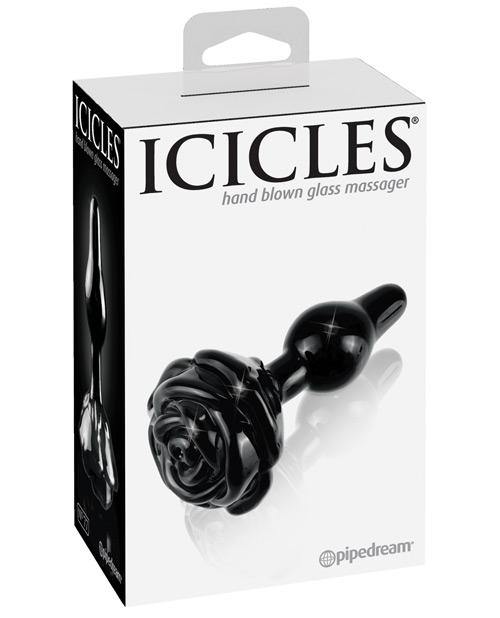 Icicles No. 77 Hand Blown Glass Rose Butt Plug - Buy At Luxury Toy X - Free 3-Day Shipping