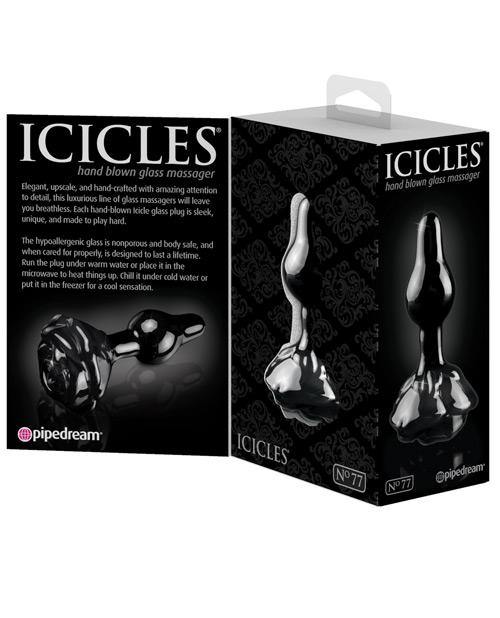 Icicles No. 77 Hand Blown Glass Rose Butt Plug - Buy At Luxury Toy X - Free 3-Day Shipping