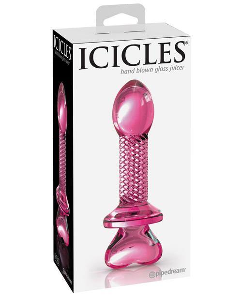 Icicles No. 82 Hand Blown Glass Butt Plug Ribbed - Buy At Luxury Toy X - Free 3-Day Shipping