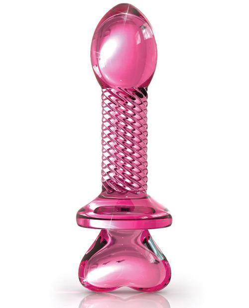 Icicles No. 82 Hand Blown Glass Butt Plug Ribbed - Buy At Luxury Toy X - Free 3-Day Shipping