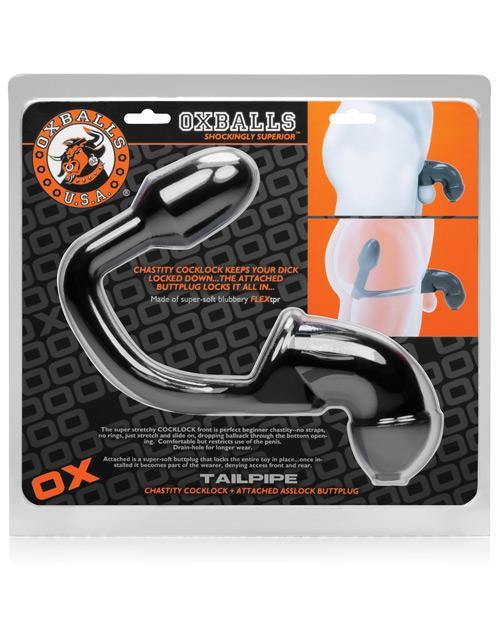 Oxballs Tailpipe Chastity Cocklock & Asslock Butt Plug - Buy At Luxury Toy X - Free 3-Day Shipping