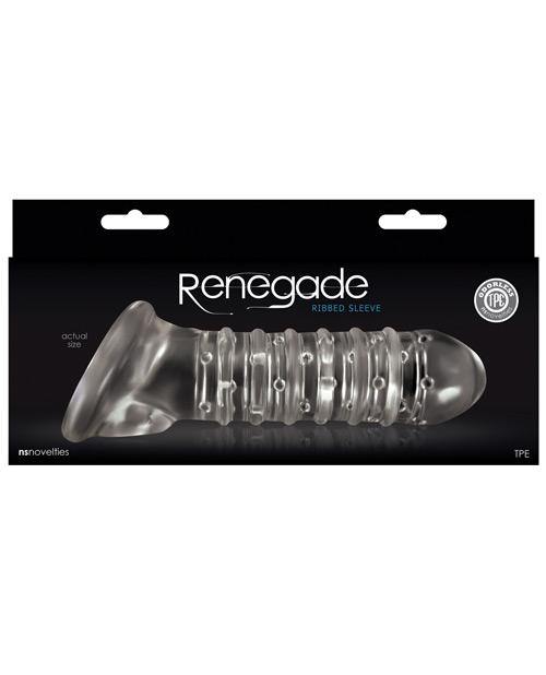 Renegade Ribbed Sleeve - Clear - Buy At Luxury Toy X - Free 3-Day Shipping