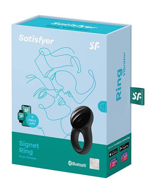 Satisfyer Signet Ring W-bluetooth App - Blue - Buy At Luxury Toy X - Free 3-Day Shipping