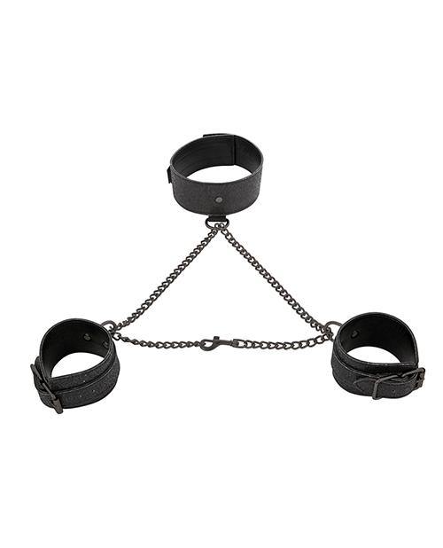Sex & Mischief Shadow Sparkle Collar & Cuff Set - Buy At Luxury Toy X - Free 3-Day Shipping