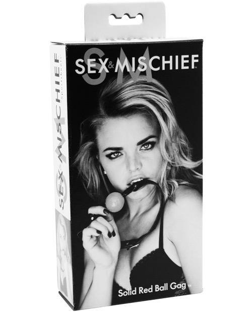 Sex & Mischief Solid Red Ball Gag - Buy At Luxury Toy X - Free 3-Day Shipping