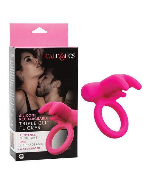 Silicone Rechargeable Triple Clit Flicker - Buy At Luxury Toy X - Free 3-Day Shipping
