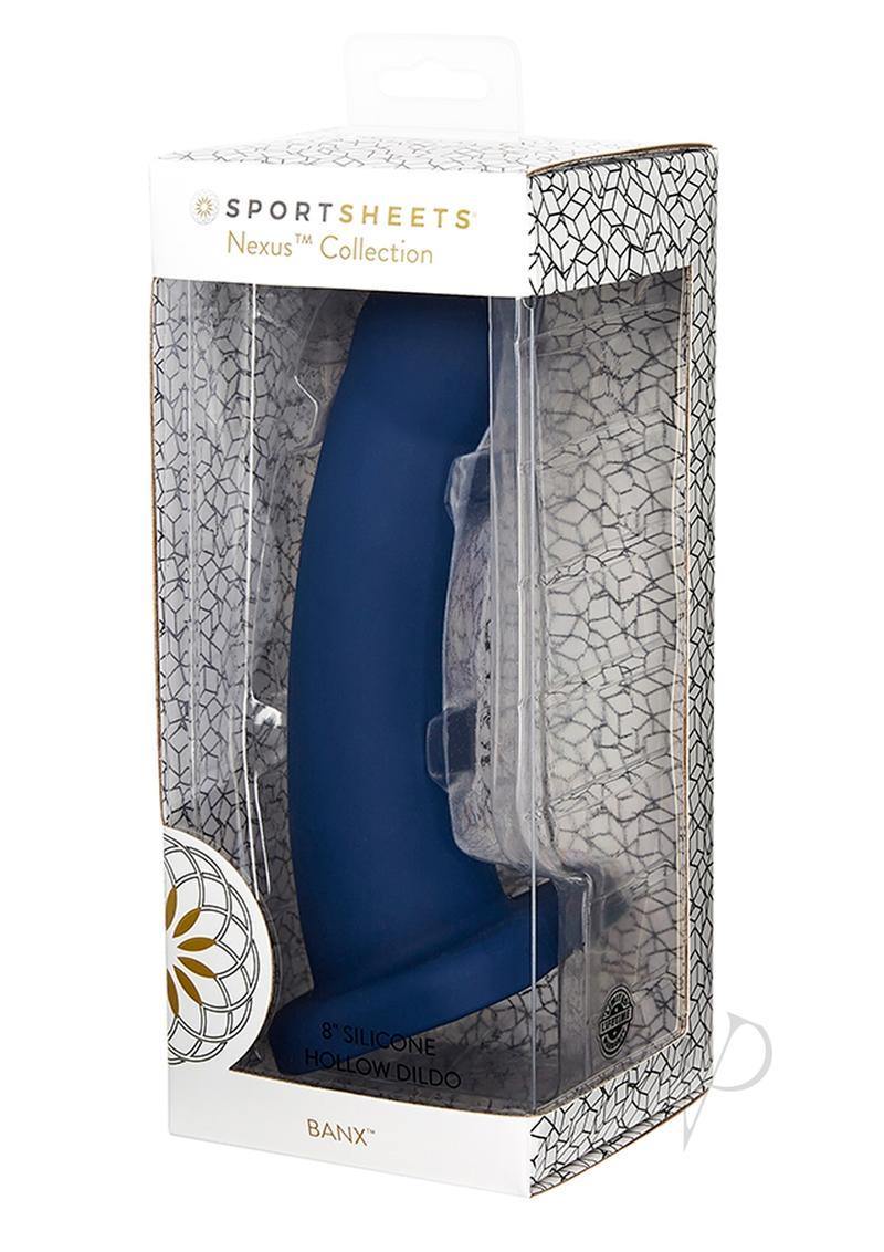 Sportsheets Nexus Collection Banx 8 in. Silicone Hollow Dildo Navy - Buy At Luxury Toy X - Free 3-Day Shipping