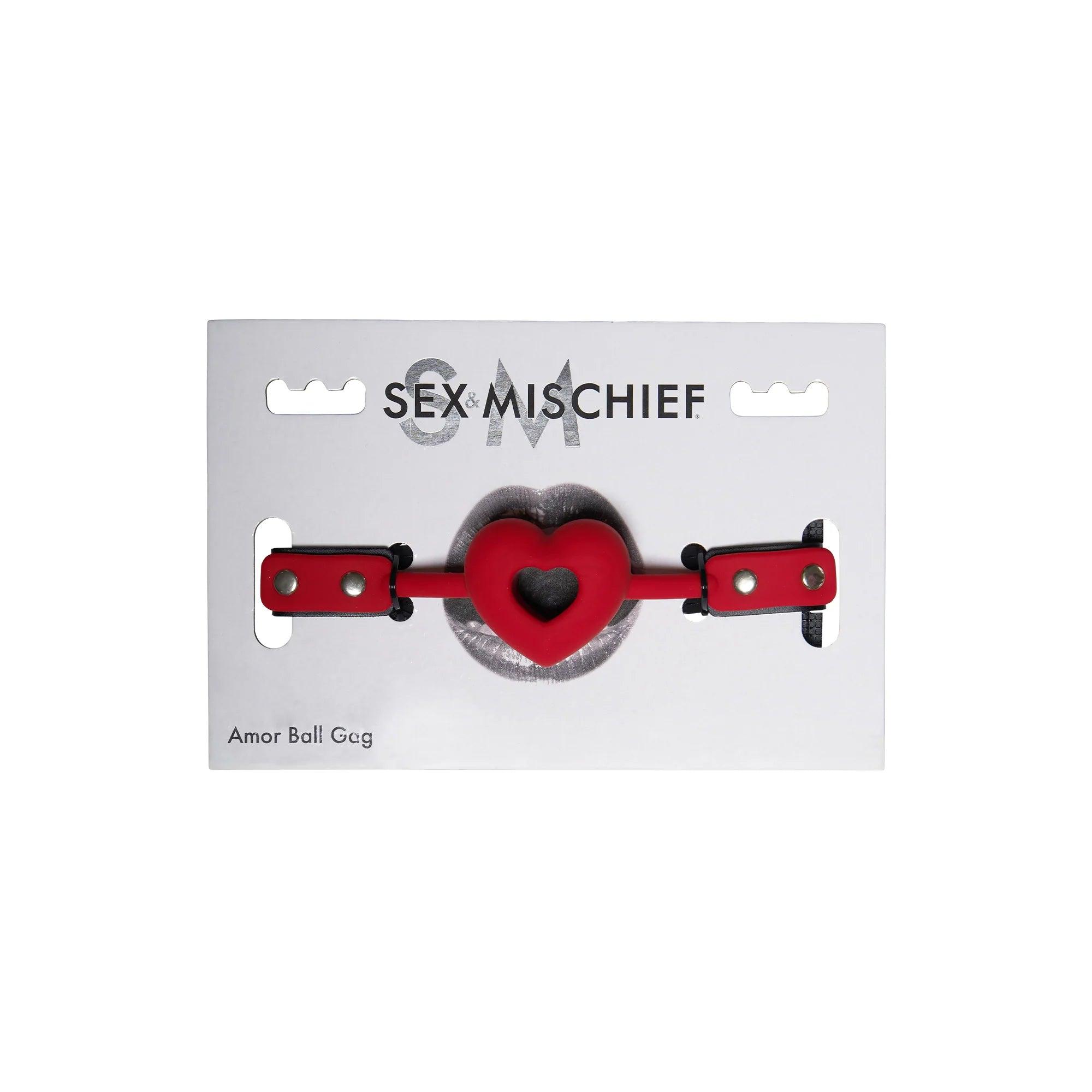 Sportsheets Sex & Mischief Amor Breathable Heart-Shaped Silicone Ball Gag - Buy At Luxury Toy X - Free 3-Day Shipping