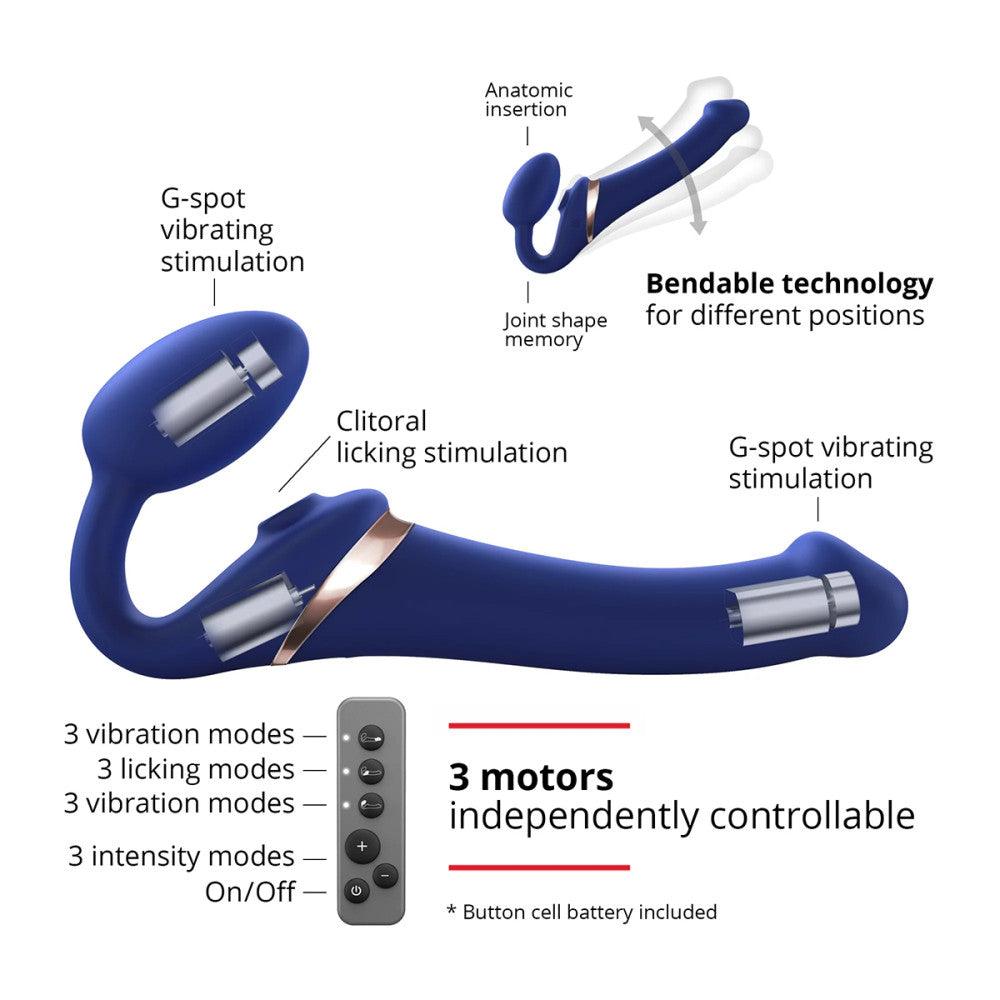 Strap On Me Multi Orgasm Bendable Strap On XL - Buy At Luxury Toy X - Free 3-Day Shipping