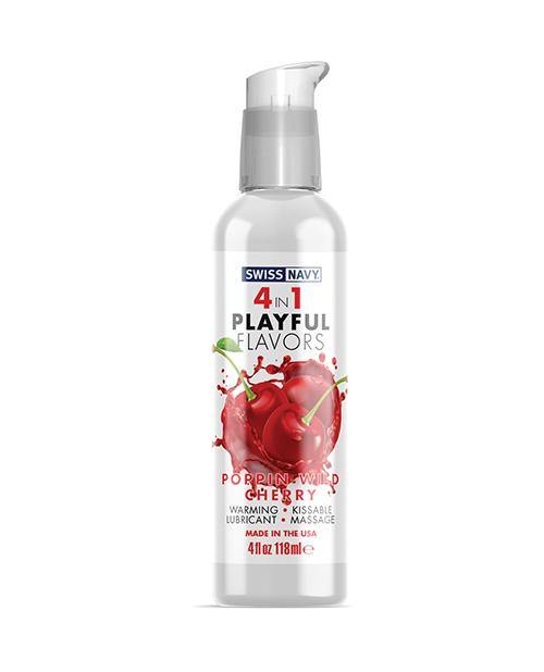 Swiss Navy 4 In 1 Flavors Poppin Wild Cherry - Buy At Luxury Toy X - Free 3-Day Shipping