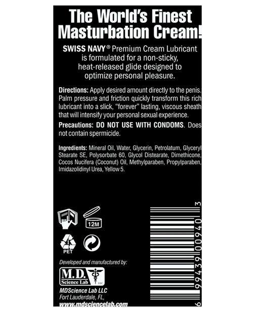 Swiss Navy Premium Masturbation Cream - 5 Oz Tube - Buy At Luxury Toy X - Free 3-Day Shipping