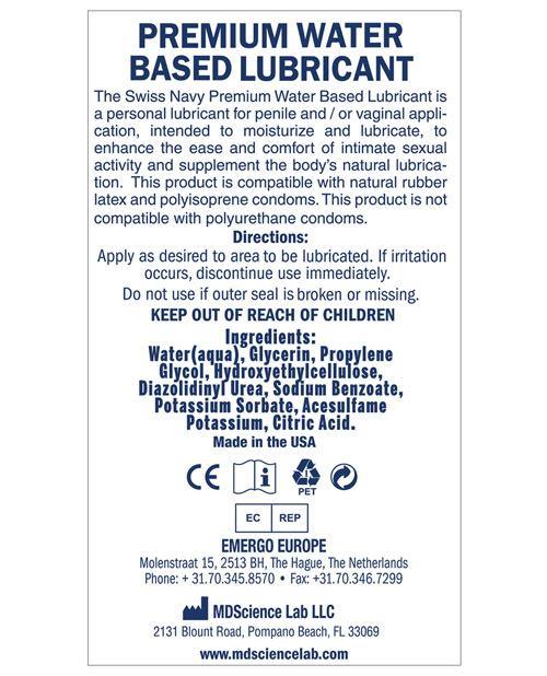Swiss Navy Water Based Lube - Buy At Luxury Toy X - Free 3-Day Shipping